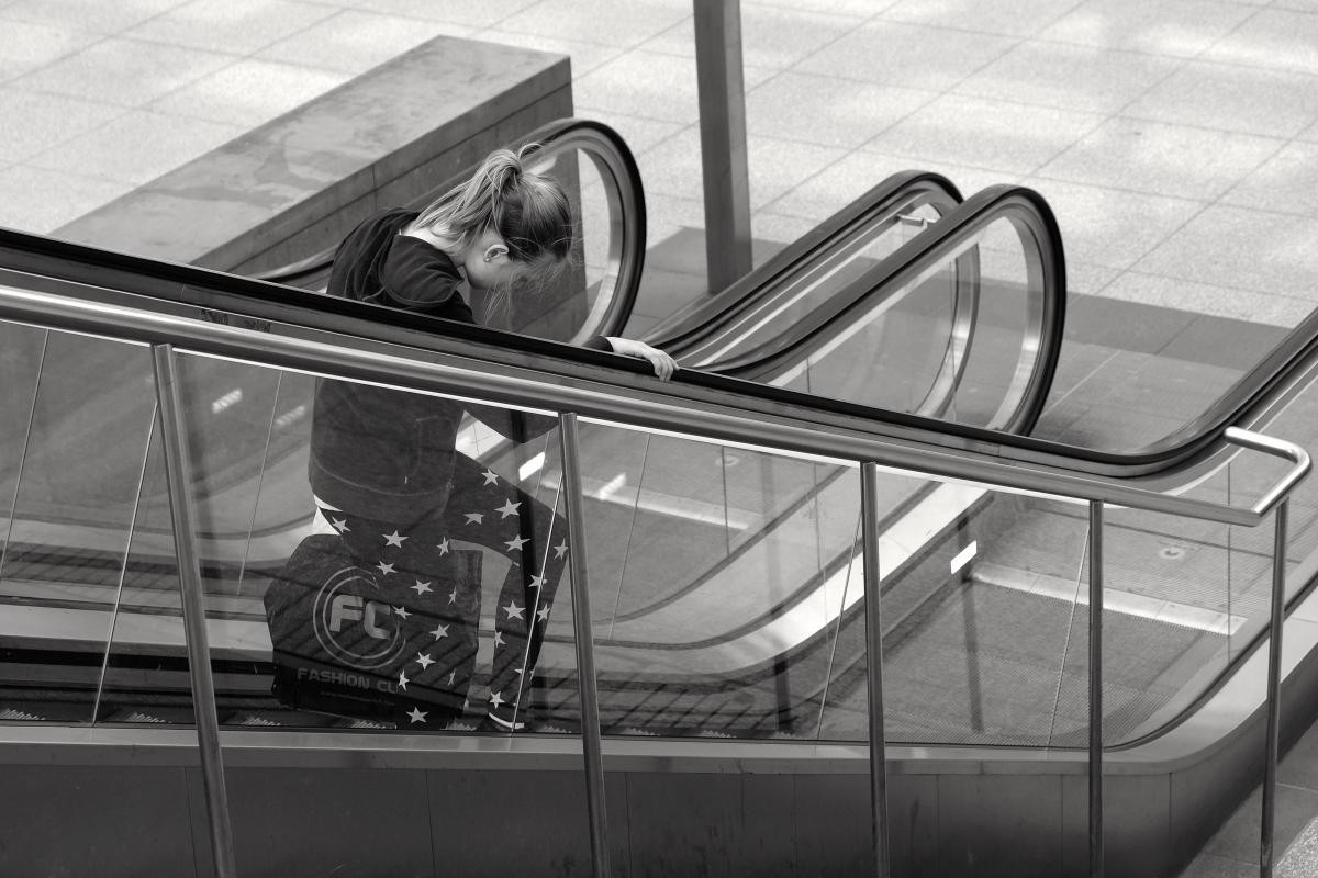 Rolltreppe im Shoppingcenter