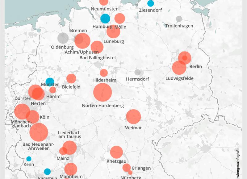 Map Coca-Cola Sites in Germany